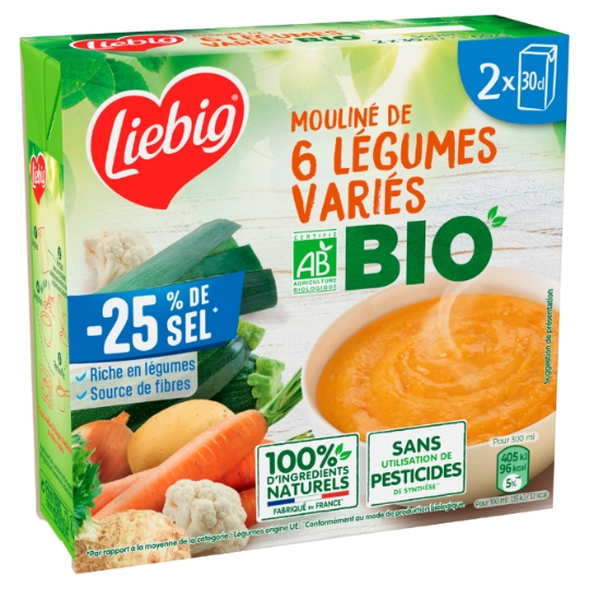 Soupe Mouliné de 6 Légumes Variées BIO LIEBIG