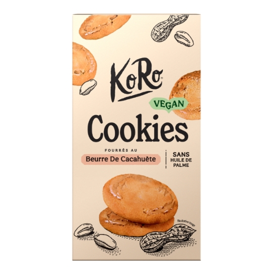 Cookies Vegan à l'Avoine Fourrés au Beurre de Cacahuètes KORO