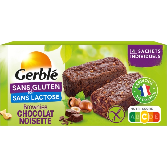 Brownie  chocolat noisette sans gluten GERBLE