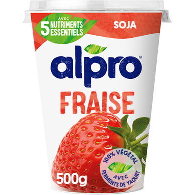 Dessert végétal Soja fraise ALPRO 500g