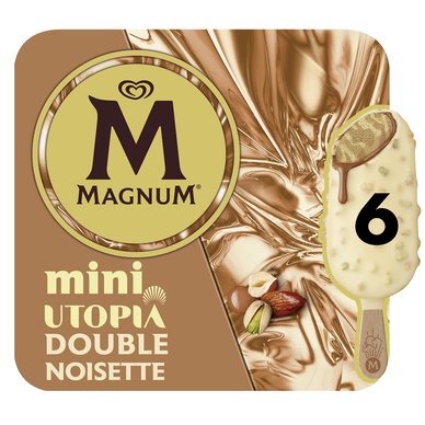 Mini Bâtonnets glacés double Noisette MAGNUM - 6x55ML