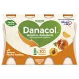 Yaourt à boire saveur pêche abricot, Danacol   (8 x 100 g)