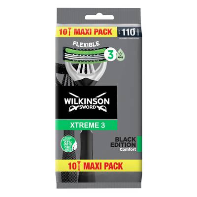 Wilkinson Rasoirs Jetable Pour Homme Peau Sensible Black, 10 rasoirs jetables