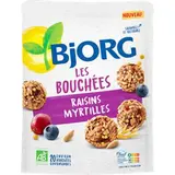 Les bouchées raisins myrtilles BIO, Bjorg (120 g)