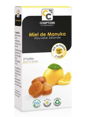 Pastilles miel de manuka IAA 10+ et citron, Comptoir & Compagnies (22 g)