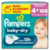 PAMPERS Baby Dry couches taille 4+ (10-15kg)