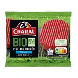 Charal Steaks Hachés 5% M.G Pur Bœuf Bio 2x100g