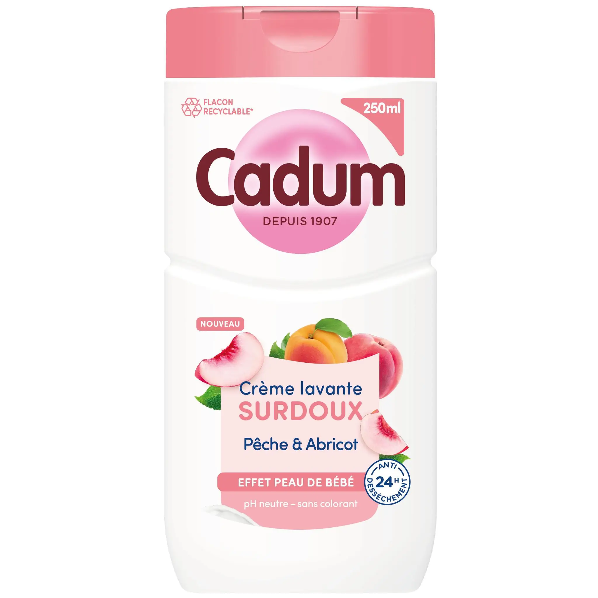 CADUM Crème lavante surdoux pêche et abricot
