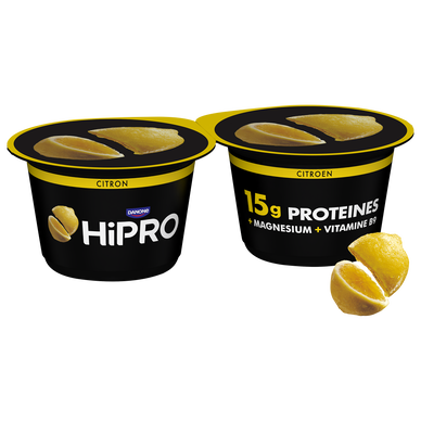 Yaourt Citron protéiné 0%MG HIPRO - 2x160g