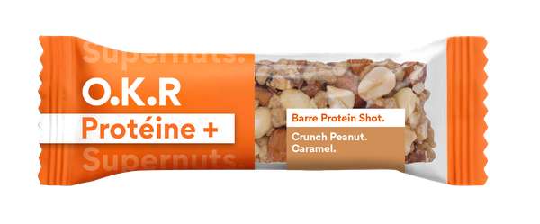 Barre Supernuts protéines + peanut et caramel, O.K.R (40 g)