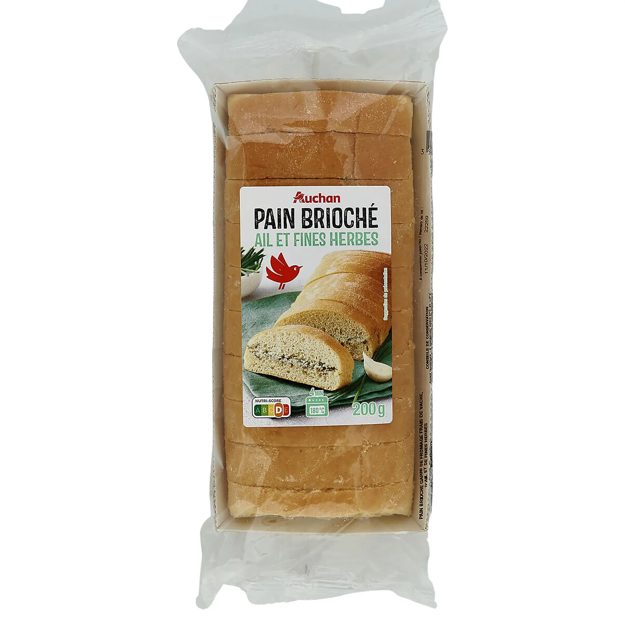 AUCHAN Préfou pain brioché ail et fines herbes
