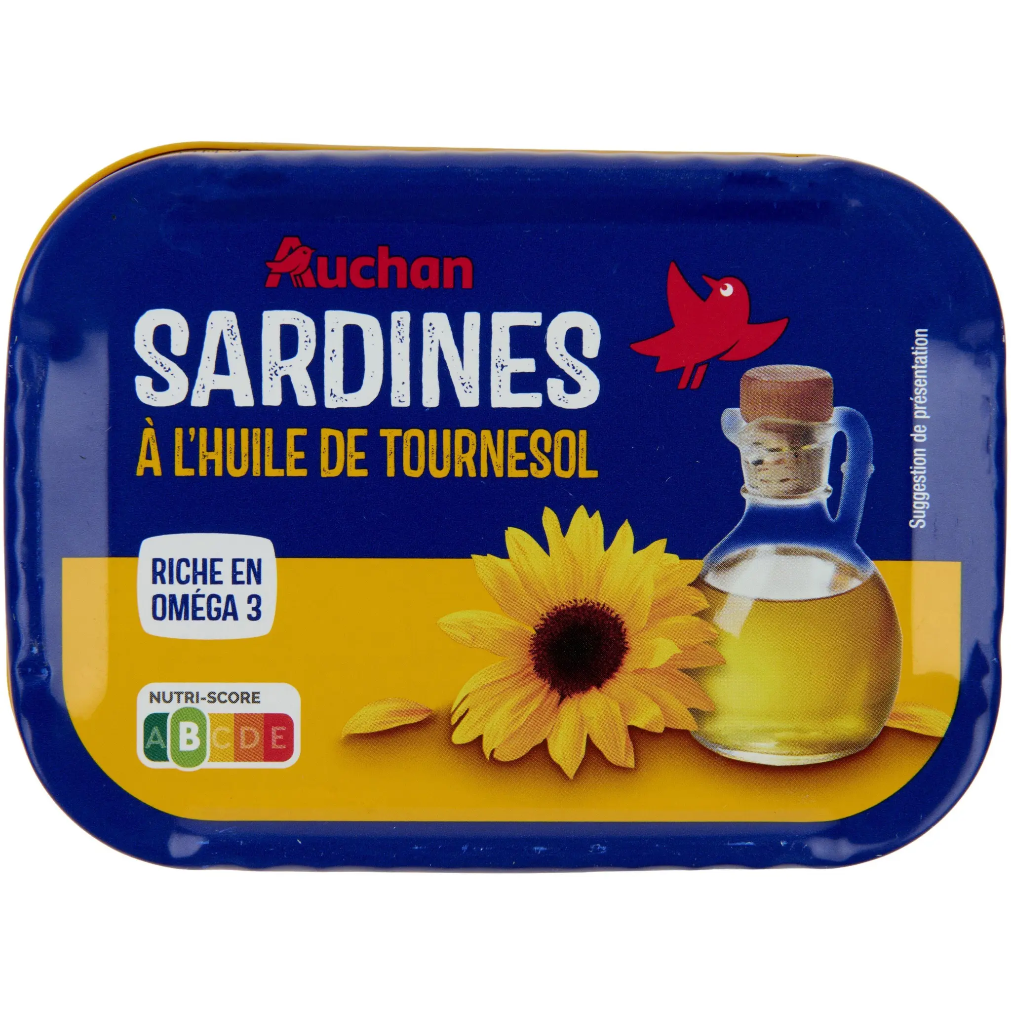 AUCHAN Sardines à l'huile de tournesol