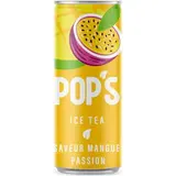 Boisson ice tea saveur mangue et passion, Pop's (33 cl)