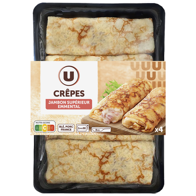 Crêpes de froment jambon emmental  4x100g