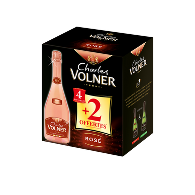 Vin rosé Mousseux de s CHARLES VOLNER 4x75cl+2 offertes