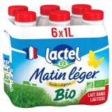 LACTEL Matin léger Lait bio facile à digérer sans lactose