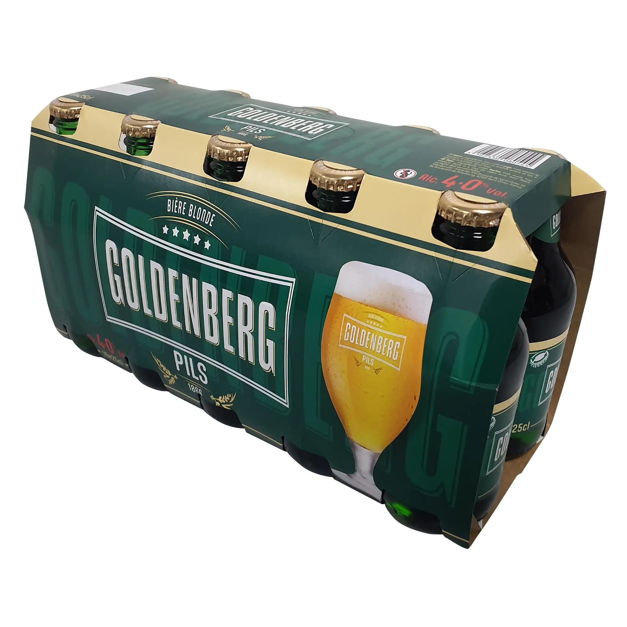 GOLDENBERG Bière blonde Pils 4% pack bouteilles