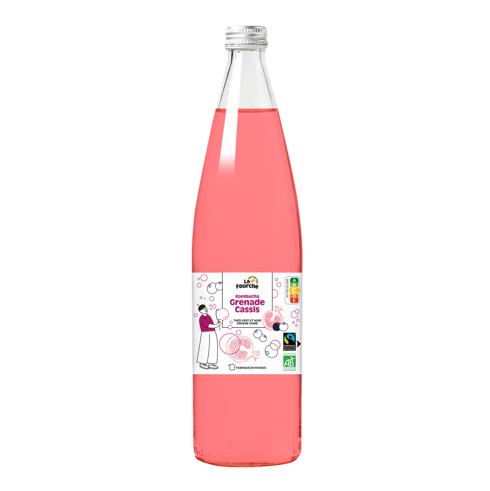 Kombucha grenade cassis bio et équitable