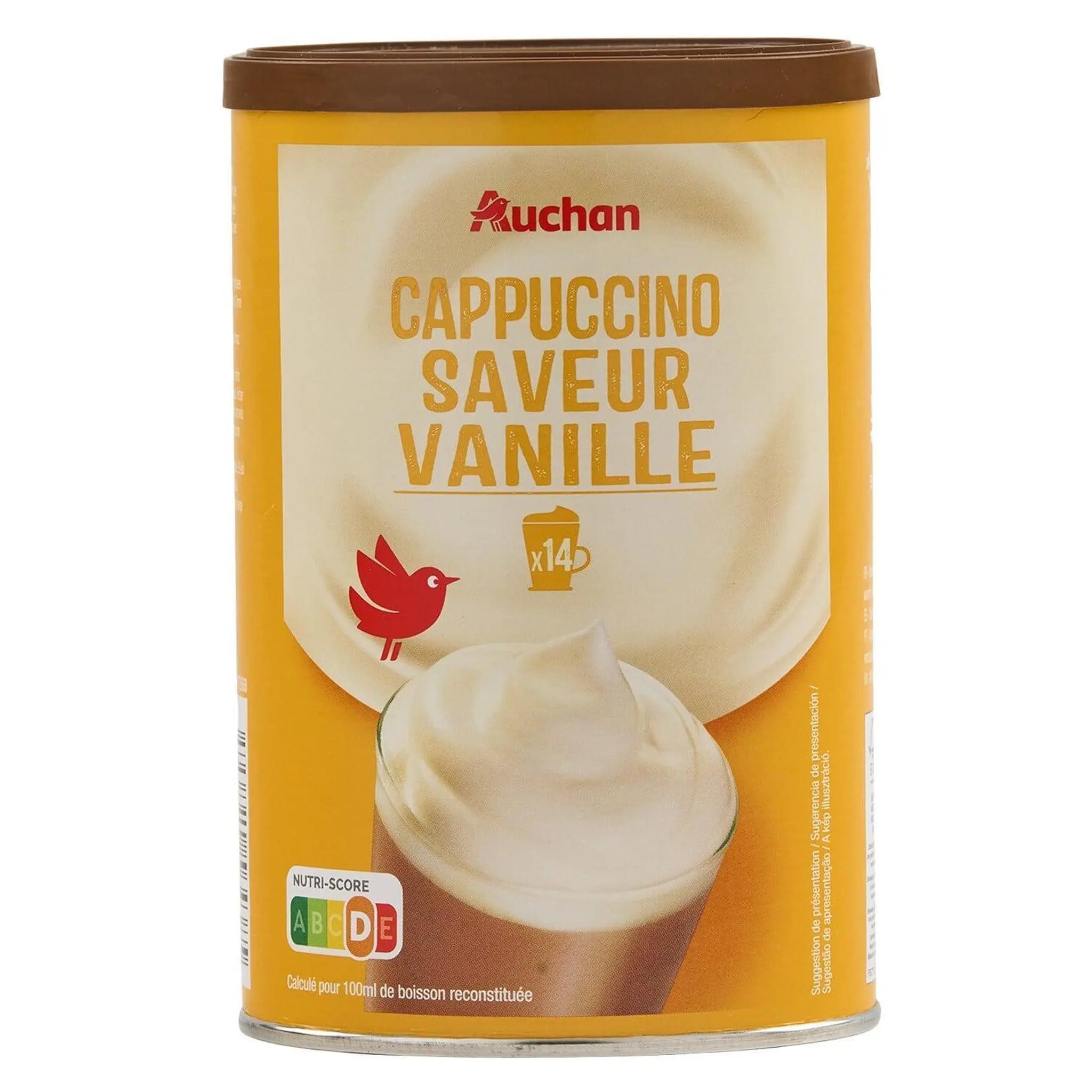 AUCHAN Cappuccino saveur vanille boîte