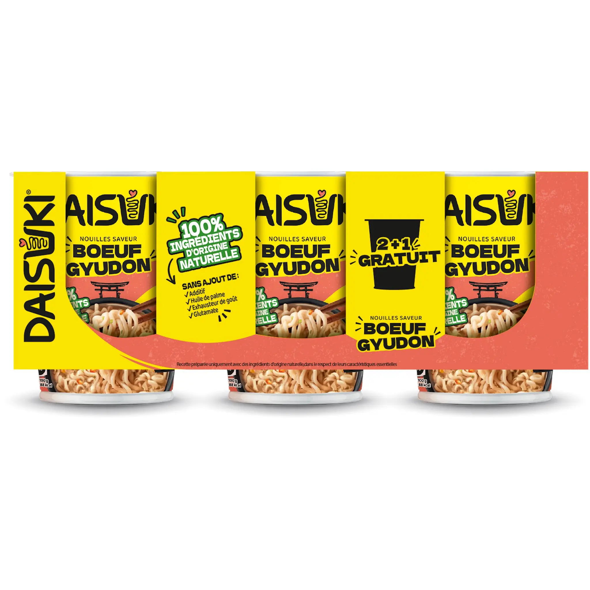 DAISUKI Cup nouilles instantanées saveur boeuf Gyudon