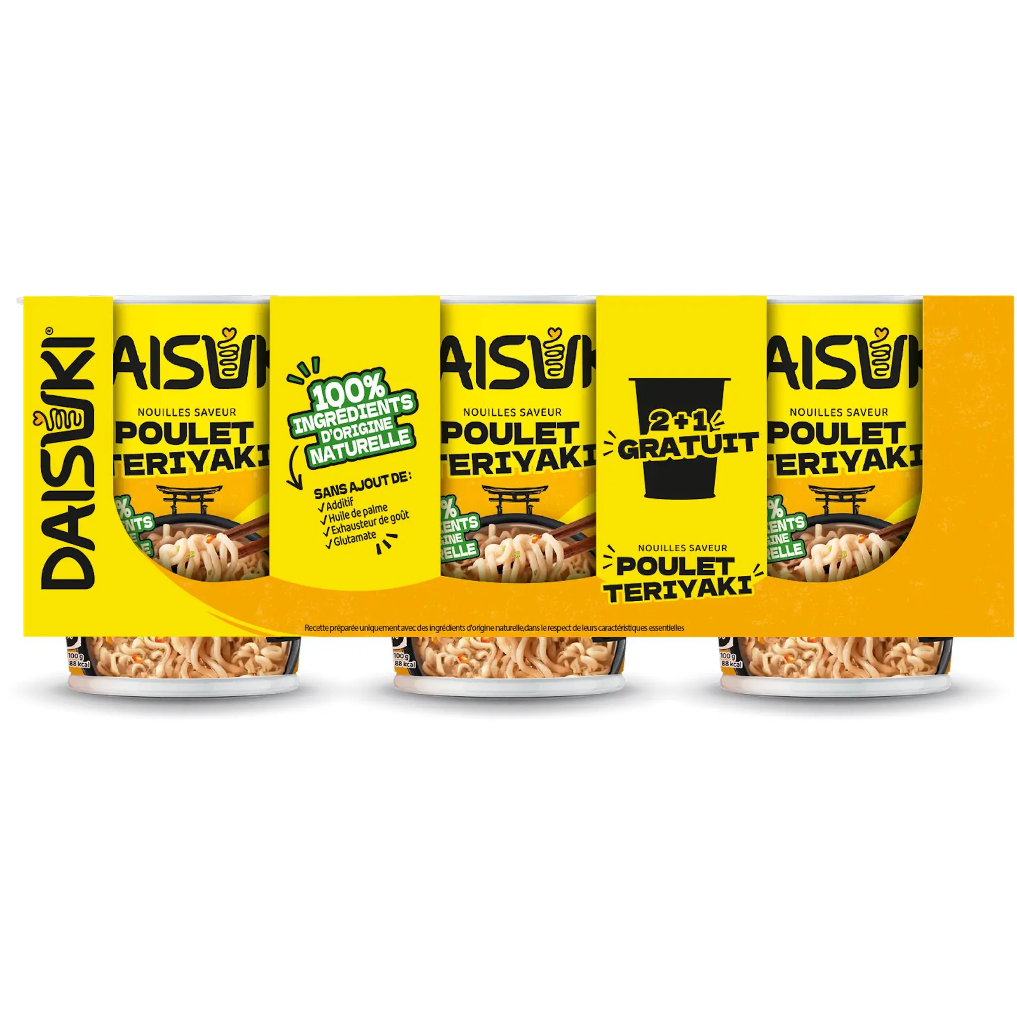 DAISUKI Cup nouilles instantanées saveur poulet Teriyaki