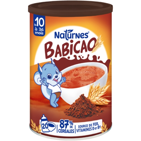 Céréales Bébé Babicao Chocolatées dès 10 Mois NATURNES