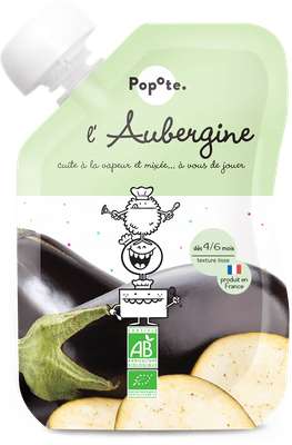 Gourde L'Aubergine - dès 4/6 mois, Popote (120 g)