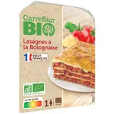 Lasagnes issues de l'agriculture biologique et à la Bolognaise CARREFOUR BIO