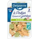 DELPIERRE Queues de crevettes marinées ail et persil à poêler