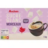 AUCHAN Sucre blanc en morceaux origine france