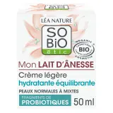 SO BIO ETIC Mon Lait D'Anesse Crème légère hydratante équilibrante peaux normales à mixtes