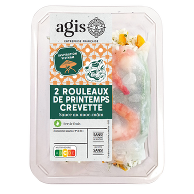 Rouleaux de printemps aux crevettes AGIS, 2x100g