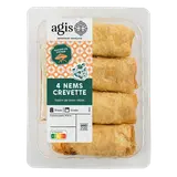 Nems crevettes + sauce nuoc-mam AGIS, 4 pièces, 280g
