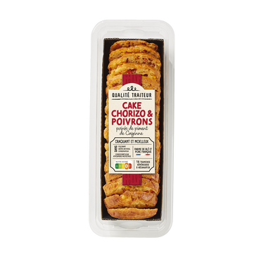 Cake salé chorizo poivron, QUALITE TRAITEUR, 230g