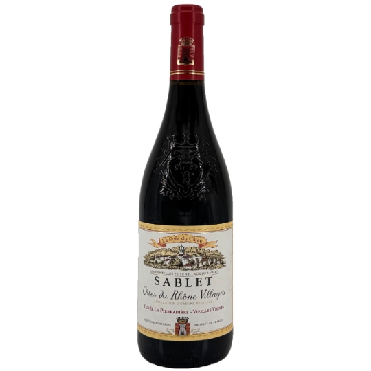 Vin Rouge AOP Côtes du Rhône Villages Sablet Cuvée la Pierradière Vieilles Vignes LA FONT DU CAIAU