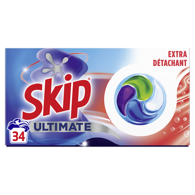 Lessive Capsules EXTRA DETACHANT Ultimate SKIP - 34 capsules
