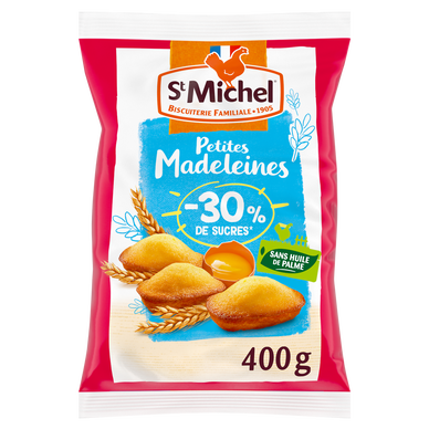 Madeleines moins 30% sucre natures - ST MICHEL - 400g