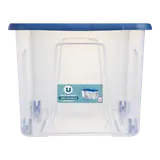 Boîte de rangement à roulettes 48L bleu