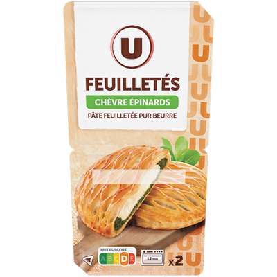 Feuilletés chèvre épinards, U (x 2, 240 g)