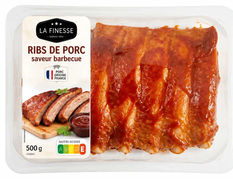 Ribs de porc saveur barbecue