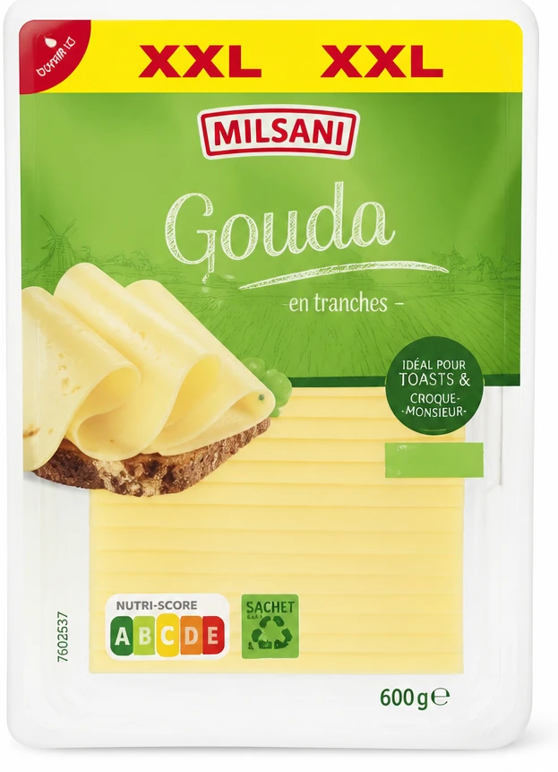 Milsani Gouda en tranches