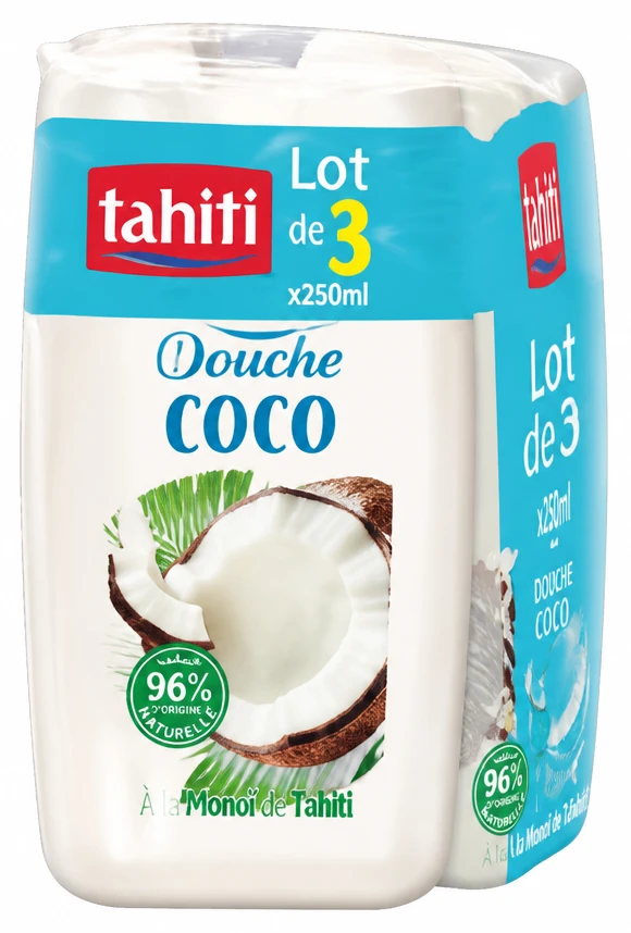Tahiti Lot de Gels Douche Parfum Coco