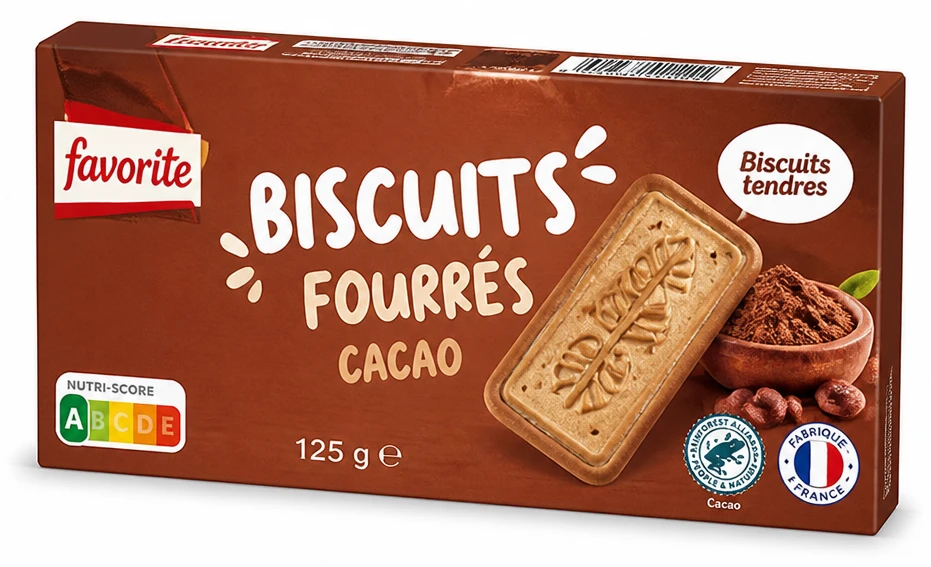 Biscuits fourrés cacao