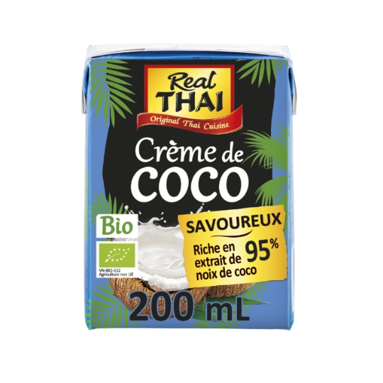 Crème de Coco 95% Sans Additifs Bio REAL THAI