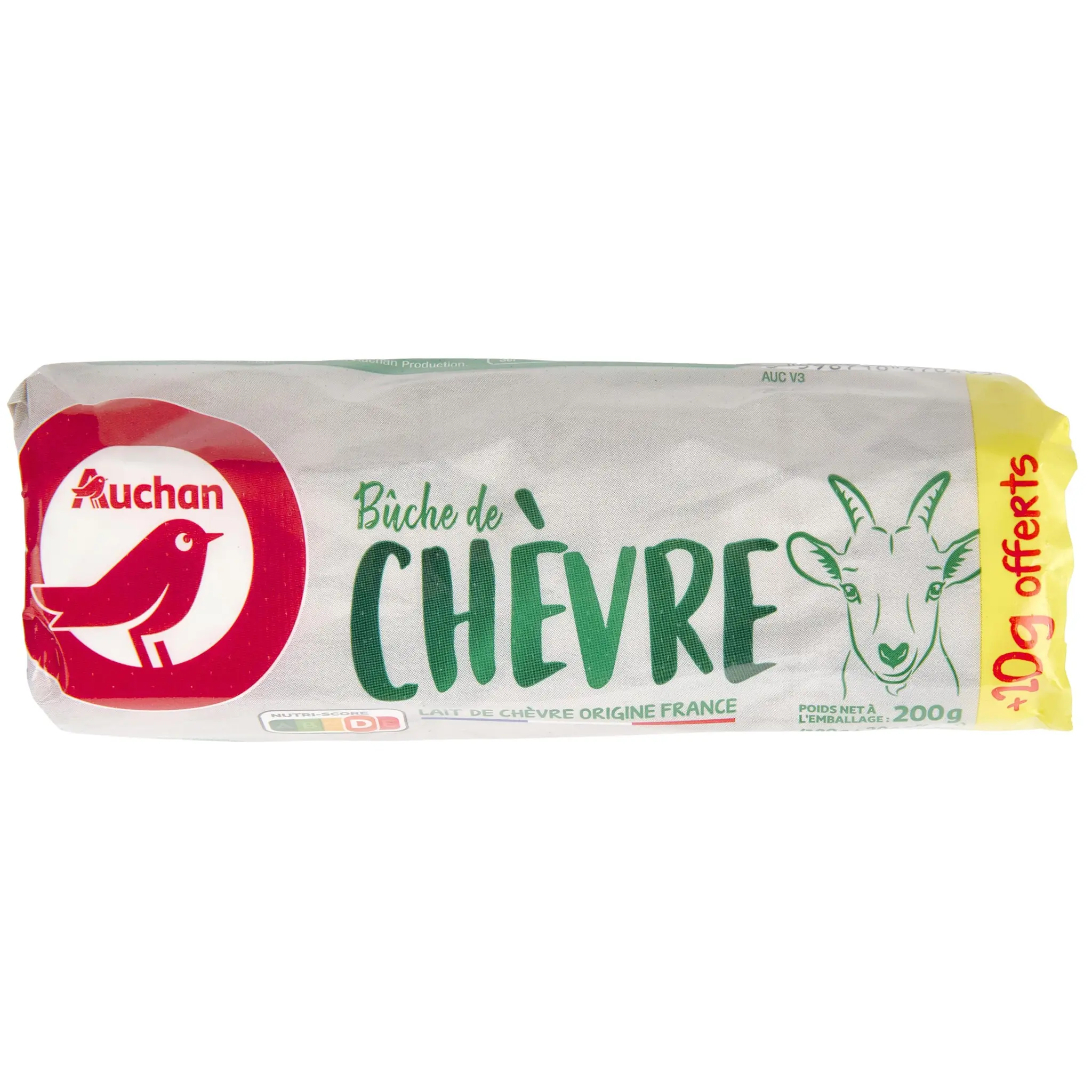 AUCHAN Bûche de chèvre