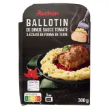 AUCHAN Ballotin de dinde et son écrasé de pommes de terre