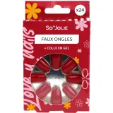 SO JOLIE Faux-ongles red