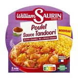 William Saurin Poulet sauce tandoori Petits légumes, riz & épices douces en barquette individuelle micro-ondable, 300g