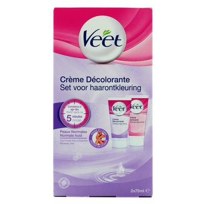 Veet Crème décolorante Visage et Corps, 2x50ml