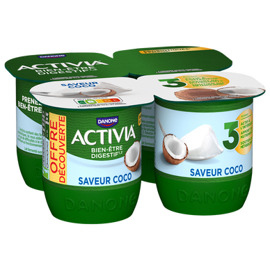 Yaourts coco bifidus ACTIVIA - 4x125g